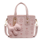 Damen Mini-Handtasche mit verspieltem Hund Charm