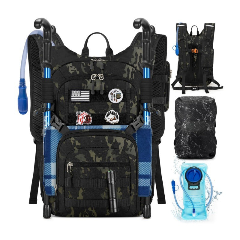 Multifunktionaler Outdoor-Rucksack mit integrierter Trinkblase und ergonomischem Design