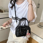 Damen Mini Handtasche mit buntem Sternmotiv