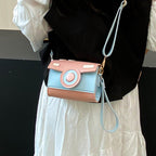 Damen Mini-Handtasche mit verspieltem Klappverschluss