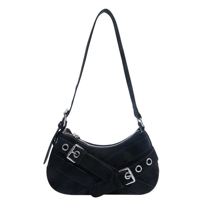 Damenmode Schultertasche aus weichem Wildleder mit einzigartiger Applikation