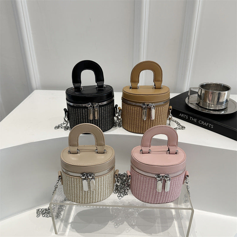 Damen Mini-Rucksack-Handtasche mit elegantem Reißverschluss und praktischem Tragegriff