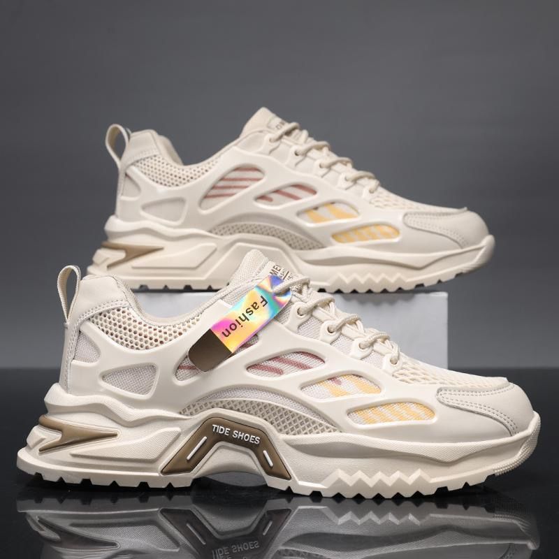 Damen Atmungsaktive Leichte Sneakers mit Stabiler Sohle