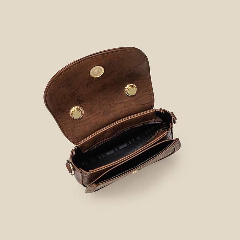 Damen Mini-Handtasche mit verspieltem Detail und hochwertigem Kunstleder