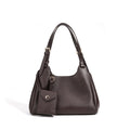 Damen Hobo-Tasche aus hochwertigem Leder mit abnehmbarem Mini-Brieftasche