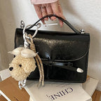 Damen elegante Mini-Handtasche mit süßem Anhänger