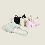 Damen elegante Mini-Handtasche mit verspieltem Kordelzug
