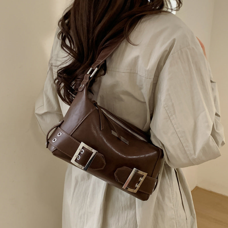 Damen stilvolle Mini-Hobo-Tasche mit verstellbarem Tragriemen