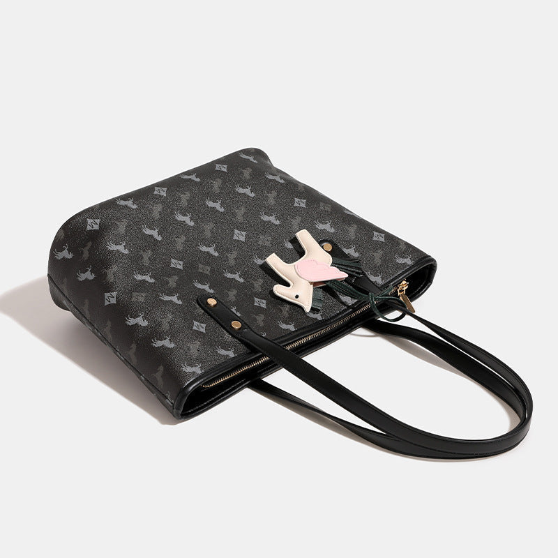 Damen Freizeit Tote Bag mit verspieltem Design und abnehmbarem Anhänger