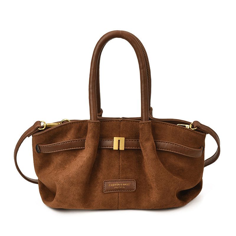 Damen trendige Hobo-Tasche aus hochwertigem Wildleder