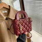 Damen elegante Mini-Handtasche mit gestepptem Design