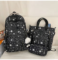 Sternenbedruckter Mehrzweck-Schulrucksack und Tragetasche Set