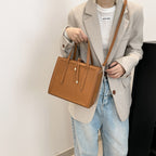 Damen elegante Handtasche im minimalistischen Design mit abnehmbarem Schulterriemen