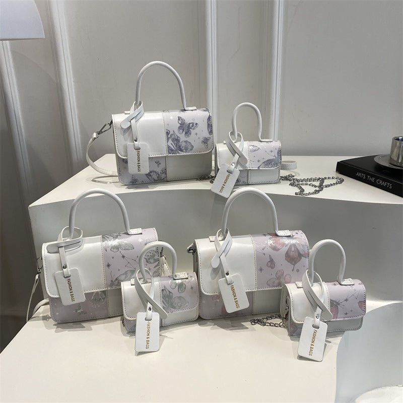 Damen elegante Mini-Handtasche mit floralem Design