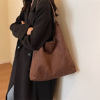 Damen Wildleder Schultertasche