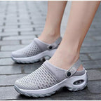 Damen atmungsaktive Slip-On Sneakers mit modischem Mesh-Design