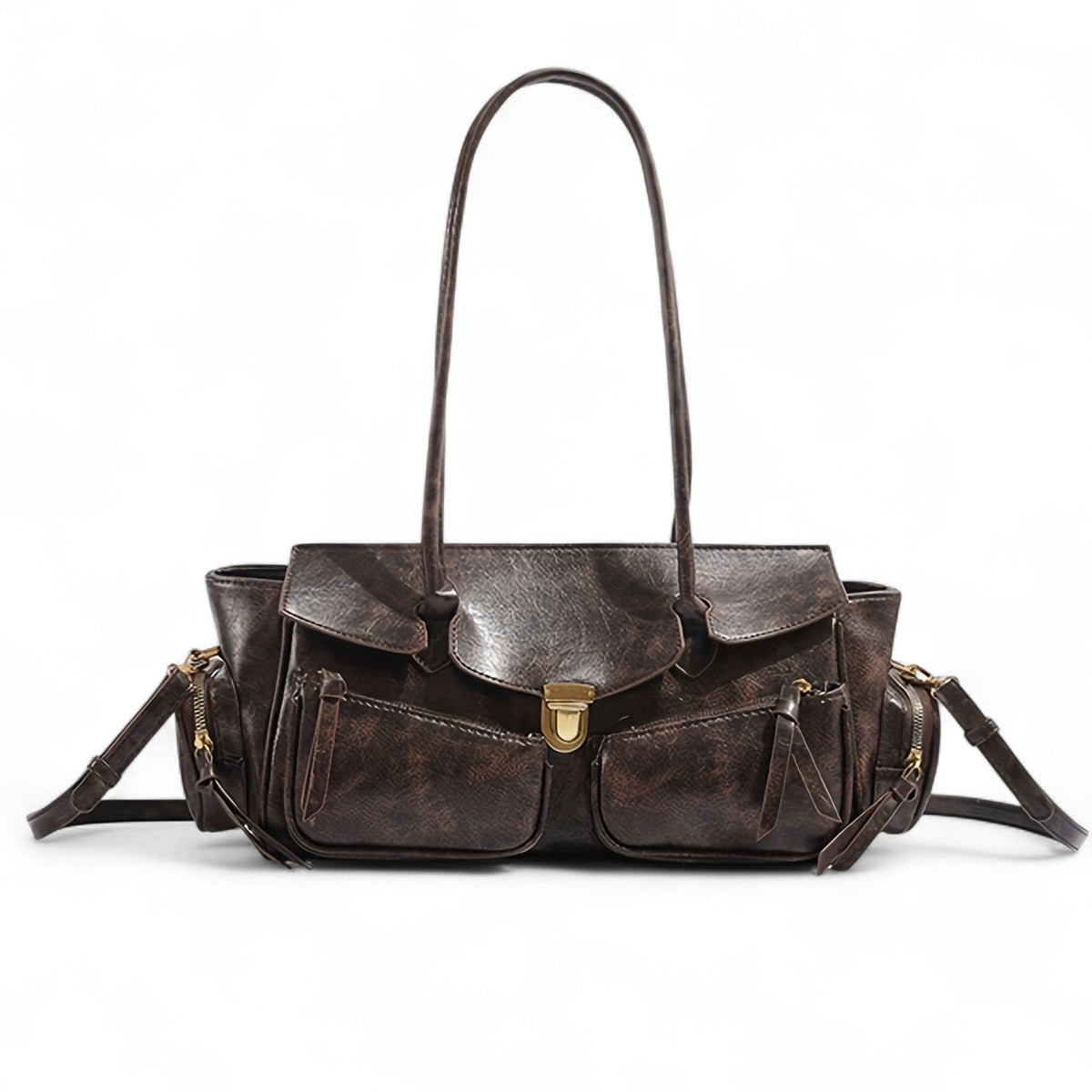 Retro-Stil Leder Handtasche