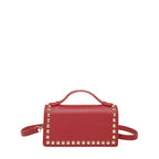 Damen Mini-Handtasche mit funkelndem Obermaterial und goldenen Nieten