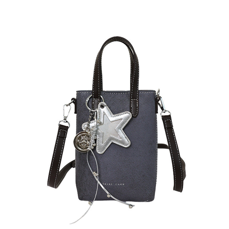 Frauen praktische Mini-Handtasche mit abnehmbarem Anhänger