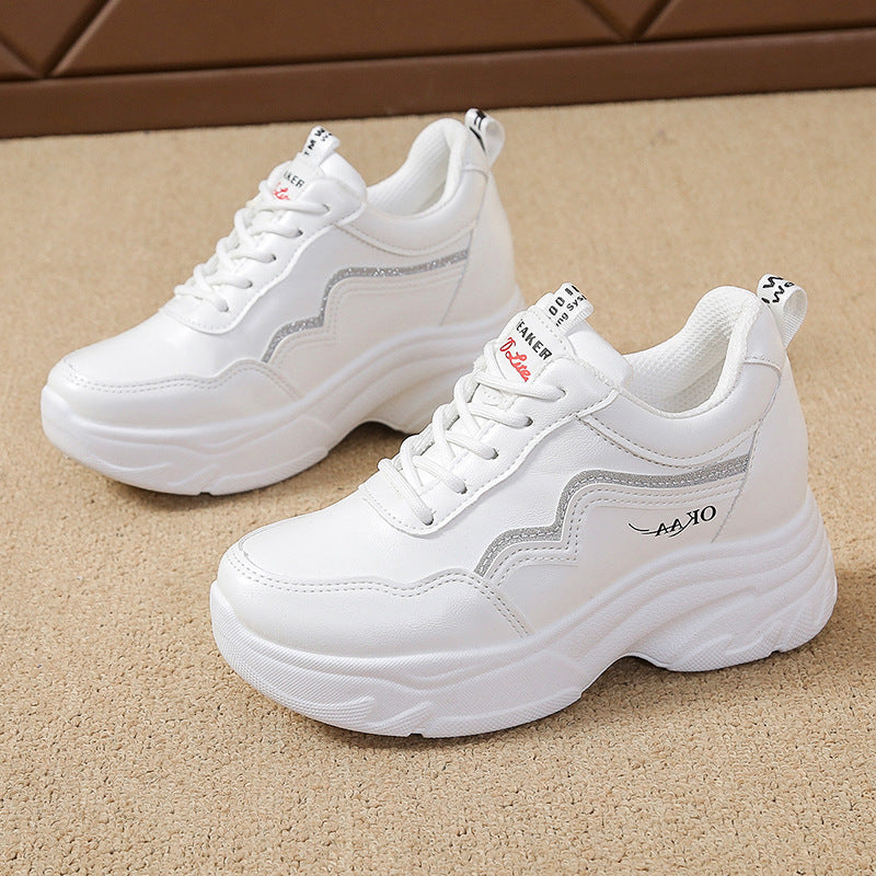 Damen Sportliche Sneaker mit Modischer Plattform und Atmungsaktivem Obermaterial