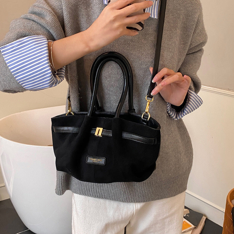 Damen trendige Hobo-Tasche aus hochwertigem Wildleder
