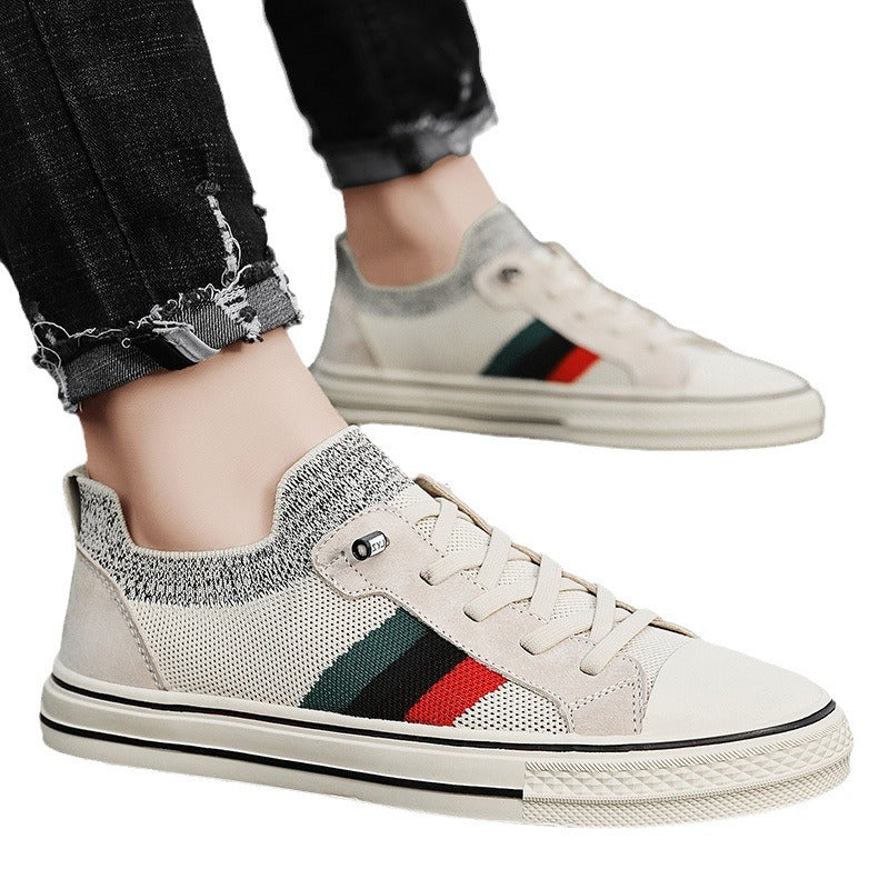 Damen-Sneaker mit atmungsaktiver Mesh-Struktur und trendigen Streifenelementen