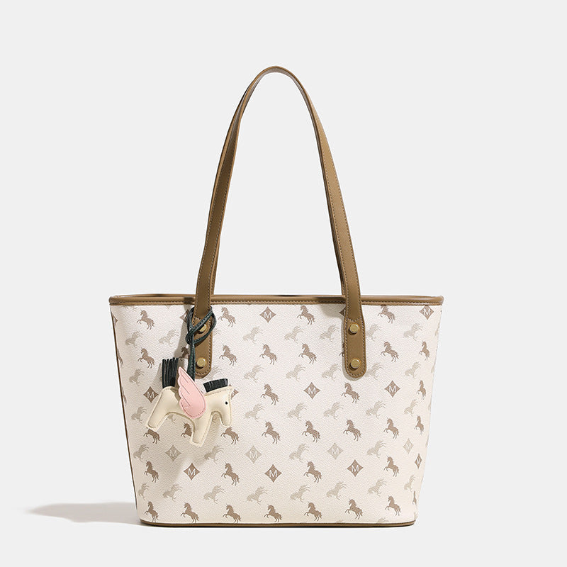 Damen Freizeit Tote Bag mit verspieltem Design und abnehmbarem Anhänger