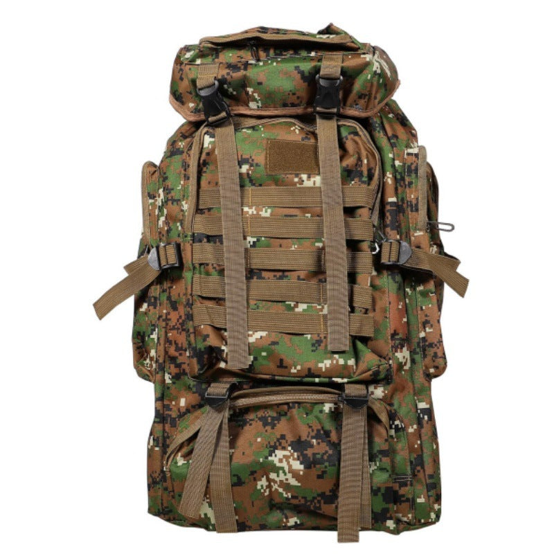 Taktischer Rucksack mit modularen Fächern und atmungsaktivem Rücken
