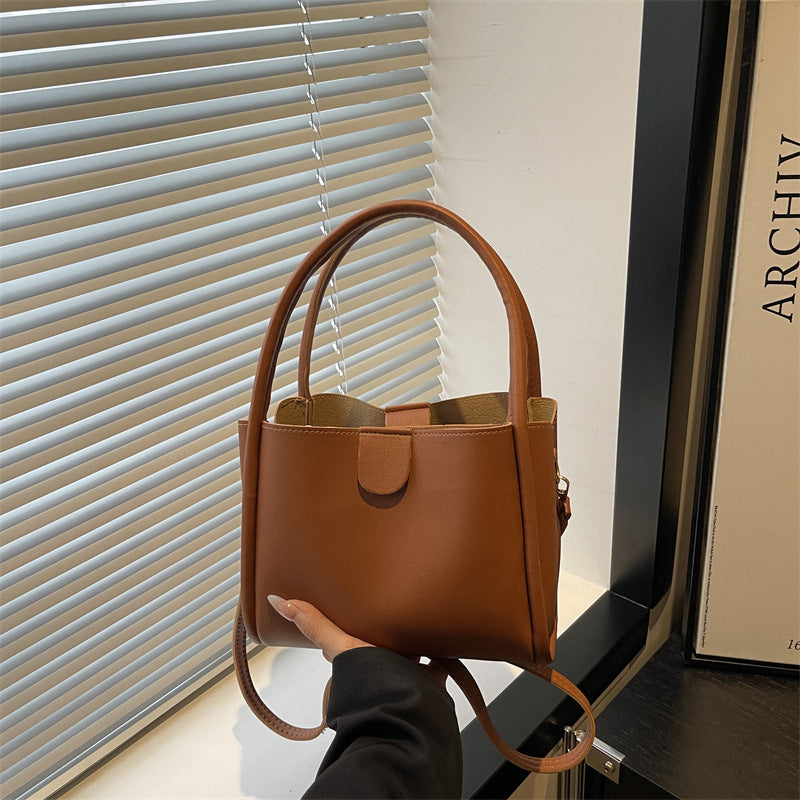Damen elegante Mini-Handtasche mit praktischer Klappenverschluss