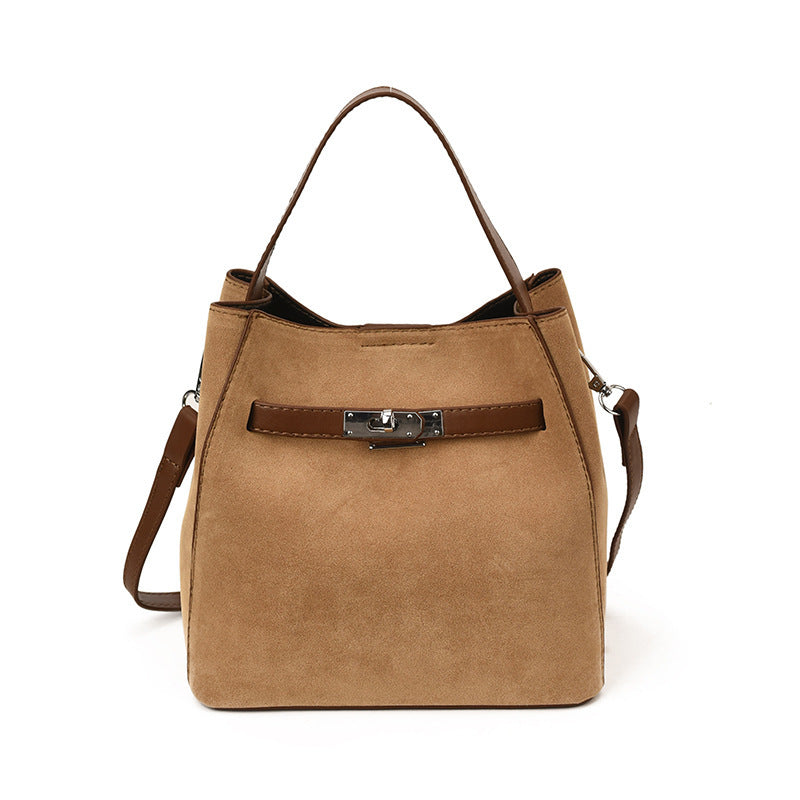 Damen elegante Wildleder Tote Bag