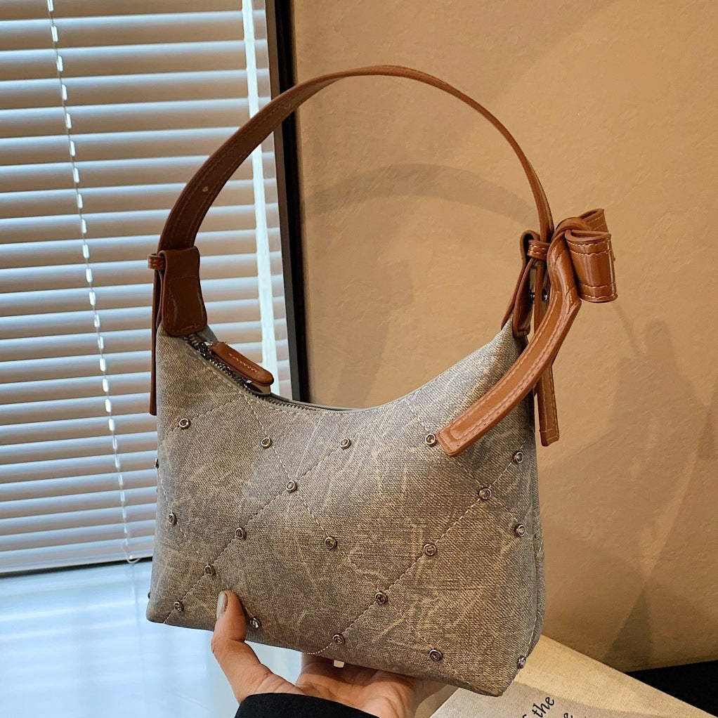 Damen modische Schultertasche mit funkelnden Applikationen