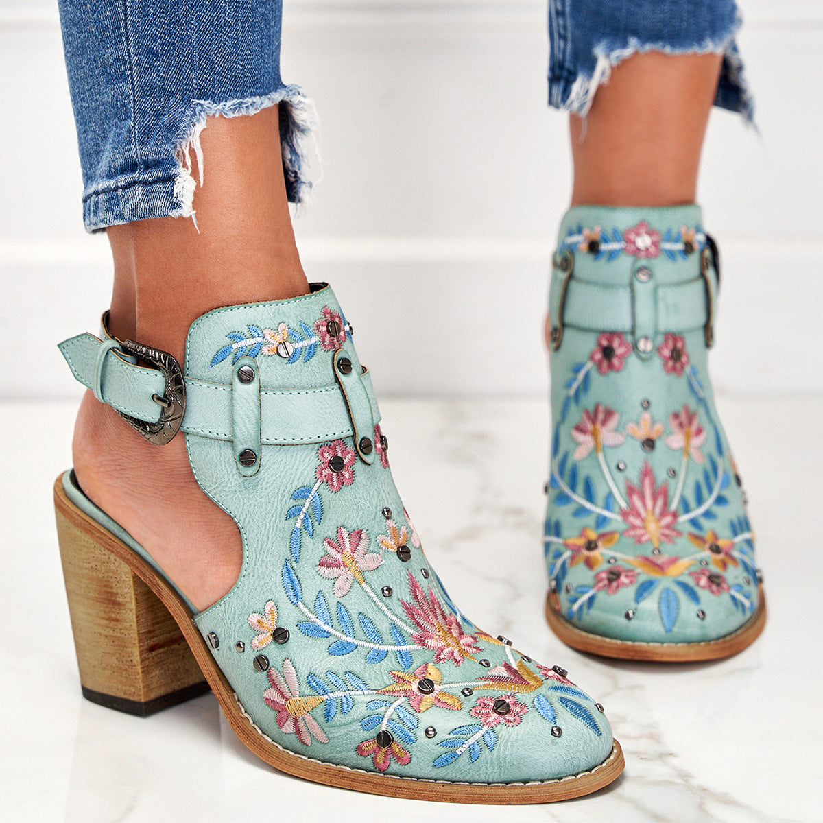 Chaussures Broderie Florale