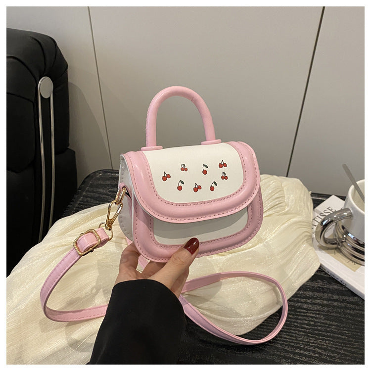 Damen Mini-Handtasche mit verspieltem Kirschmotiv