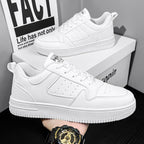 Damen Sportliche Leder Sneaker mit Gepolsterter Innensohle