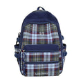 Stilvolle Vintage Karierte Schul-Rucksack