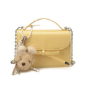 Damen elegante Mini-Handtasche mit süßem Anhänger