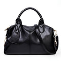 Texturierte Leder Schulterhandtasche
