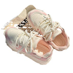 Damen modische Sneakers mit innovativem Plattformdesign und atmungsaktiver Obermaterial-Hybridstruktur