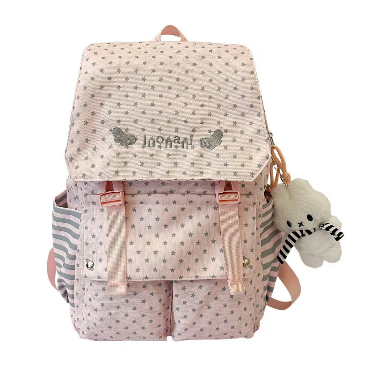 Stern-Muster Multi-Taschen-Rucksack