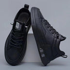 Damen sportliche Leder-Sneaker mit atmungsaktiver Sohle