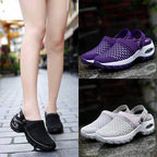 Damen atmungsaktive Slip-On Sneakers mit modischem Mesh-Design