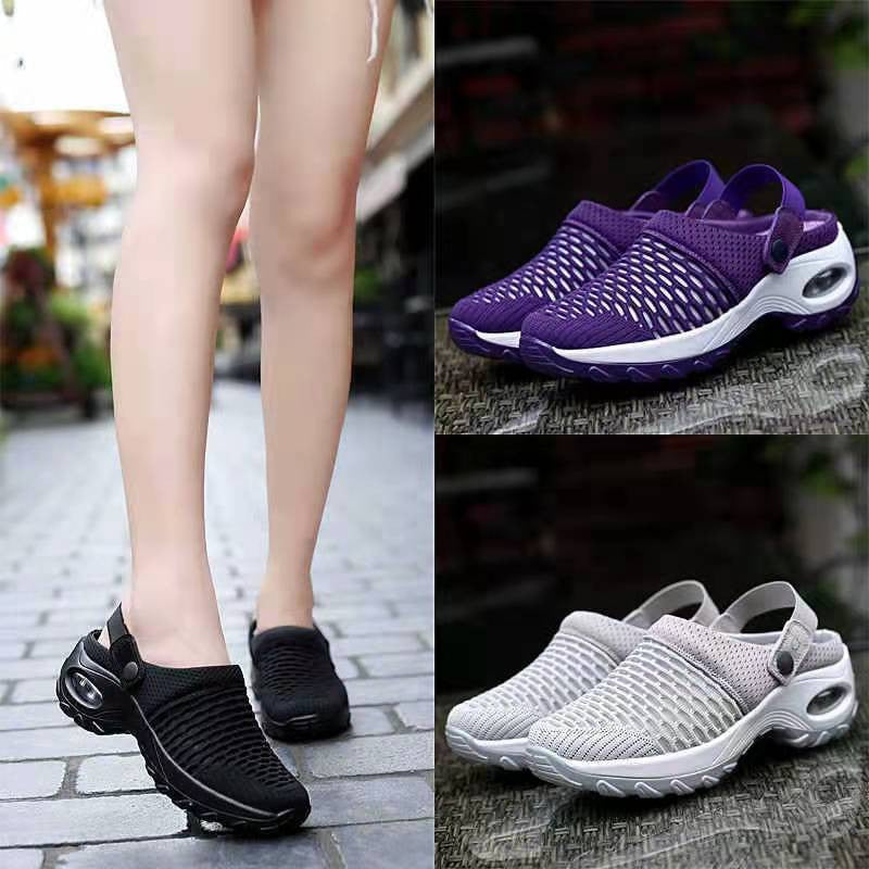 Damen atmungsaktive Slip-On Sneakers mit modischem Mesh-Design