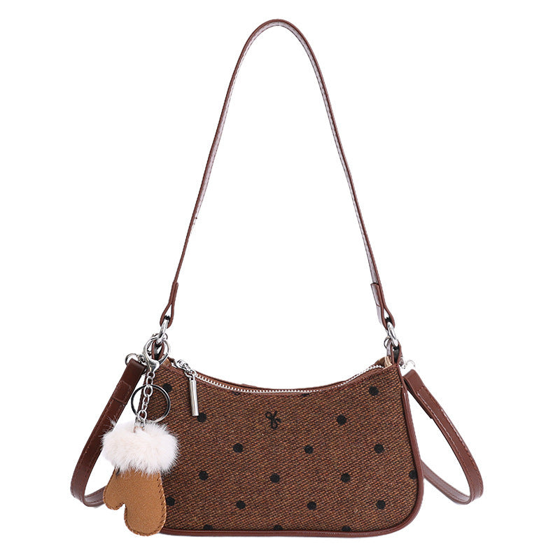 Damen trendige Mini-Handtasche mit verspieltem Tieranhänger