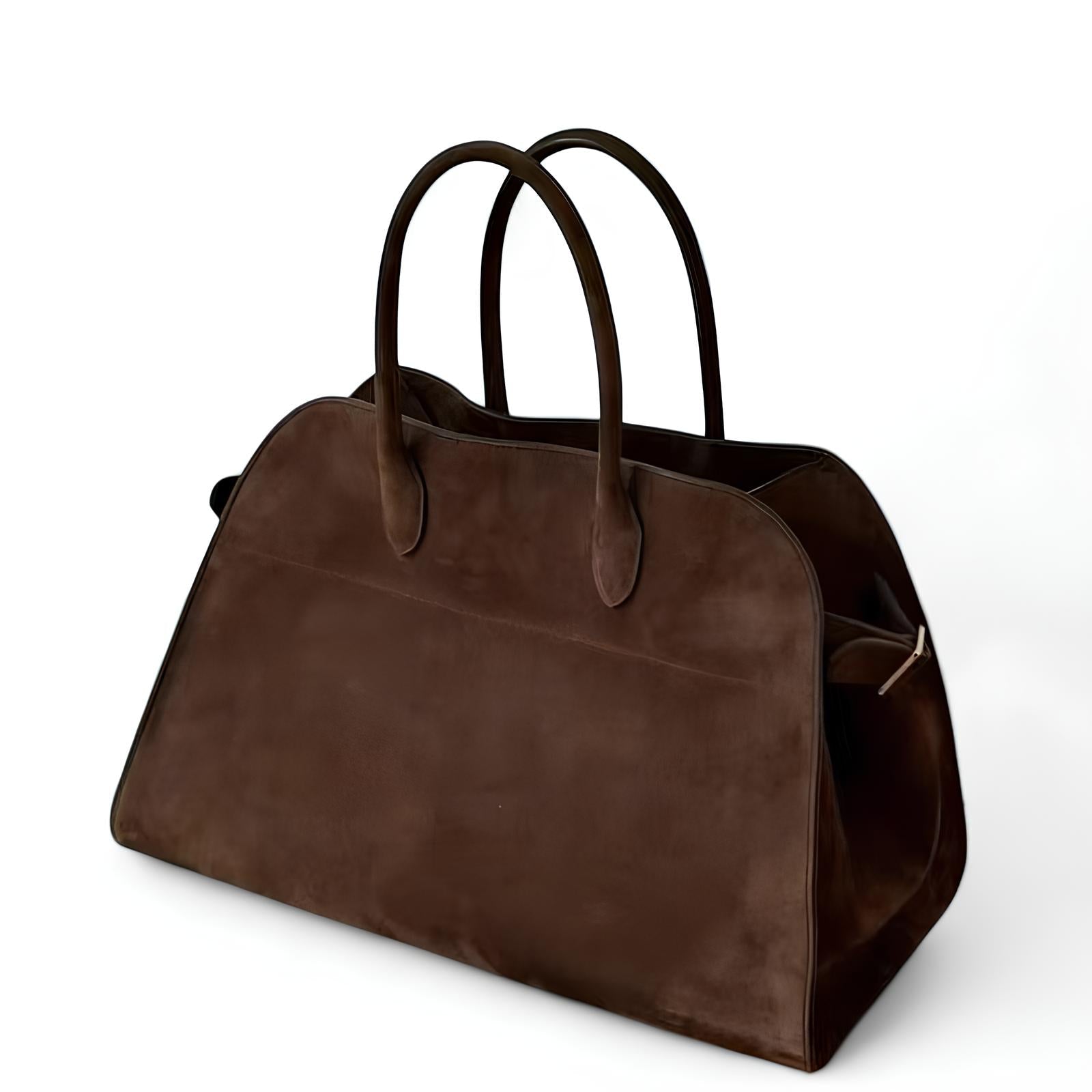Große Wildleder Schulterhandtasche