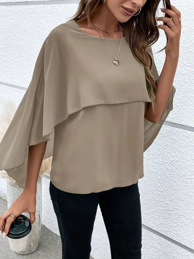 Blouse Cripes à manches manteau | Bijou