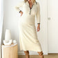 Robe midi en tricot Coralia™ l Harlina - Lait