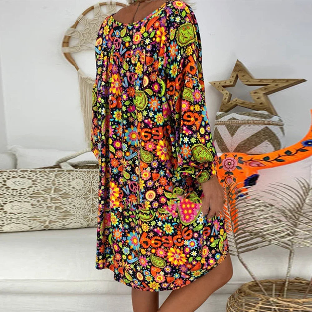 Cripes - robe boho mini grande taille décontractée