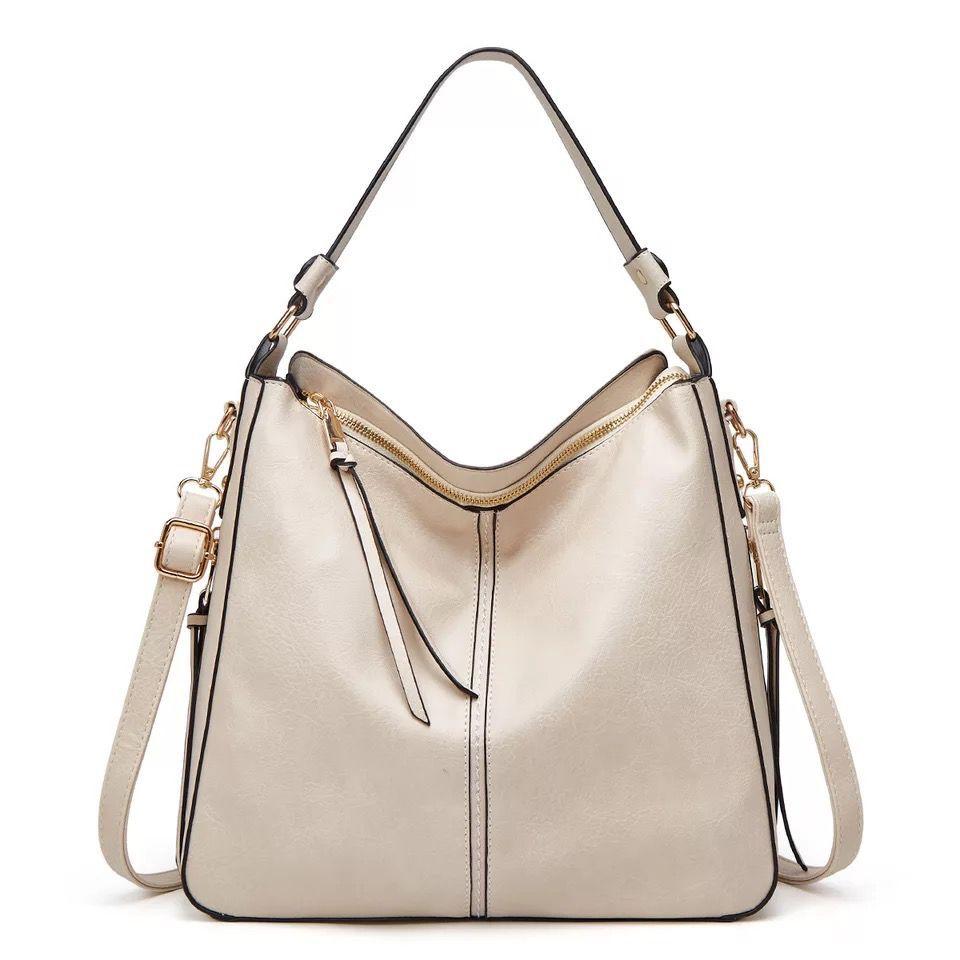 Vintage-inspirierte Leder Hobo-Tasche