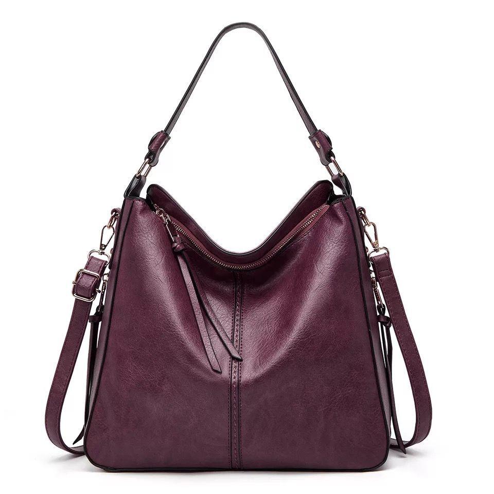 Vintage-inspirierte Leder Hobo-Tasche