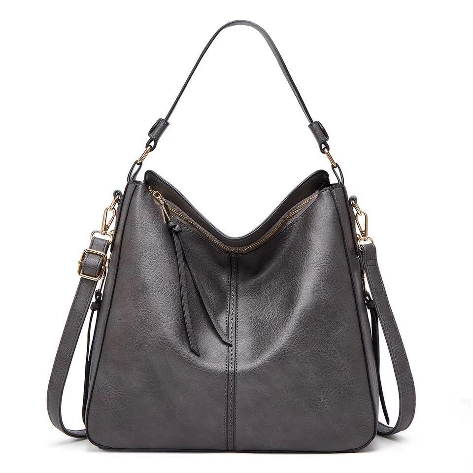 Vintage-inspirierte Leder Hobo-Tasche